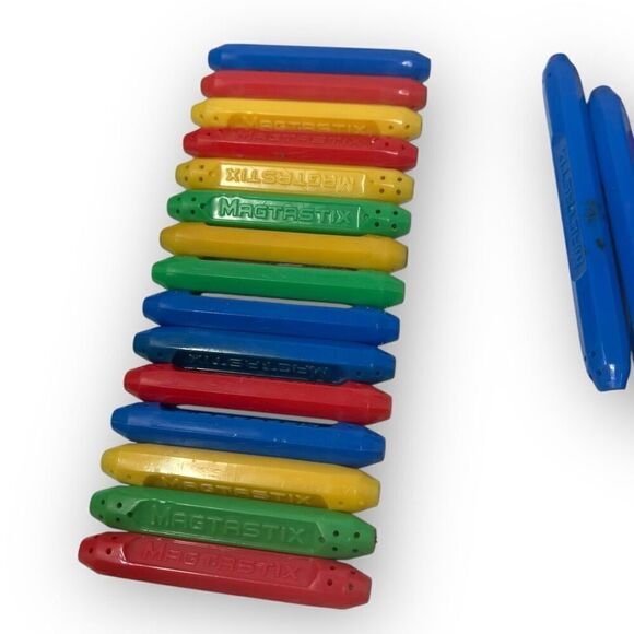 Cra-Z-Art Magrific 3D Magnetic Tiles & Magtastix Mixed Shapes Lot of 80 Pieces - Picture 11 of 12